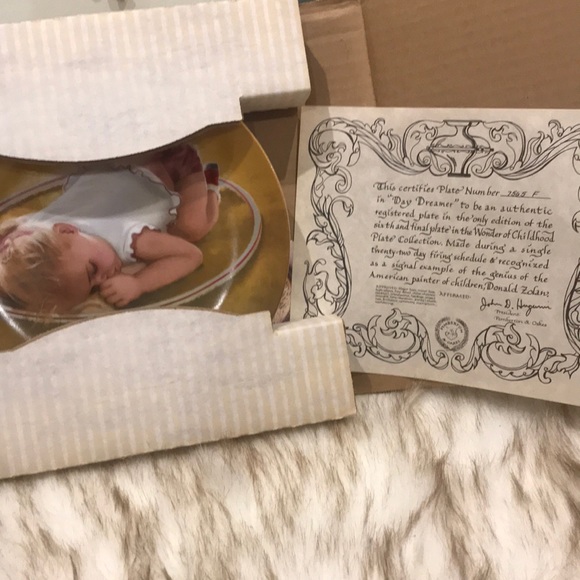 Vintage 1987 B.E. Zolan The Daydreamer Plate - Picture 3 of 3